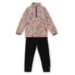 Nanö NANÖ -  Microfleece two-piece kit - Beige top with flowers and black pants