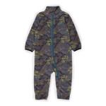 Nanö NANÖ -  One piece microfleece romper - Grey with dinosaure silhouettes