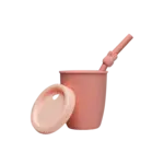Loulou Lollipop LOULOU LOLLIPOP - Ensemble gobelet et paille en silicone - Lapin