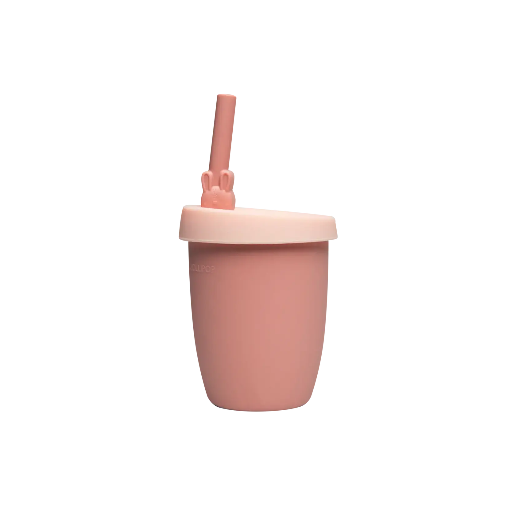 Loulou Lollipop LOULOU LOLLIPOP - Kid's Silicone Cup & Straw set- Bunny Blush pink