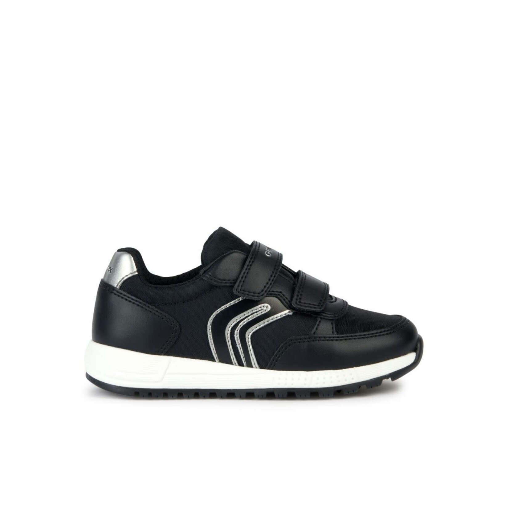 Geox GEOX - Chaussures de sport 'G. Alben - Cuir synth et textile' - Black/Dark Silver