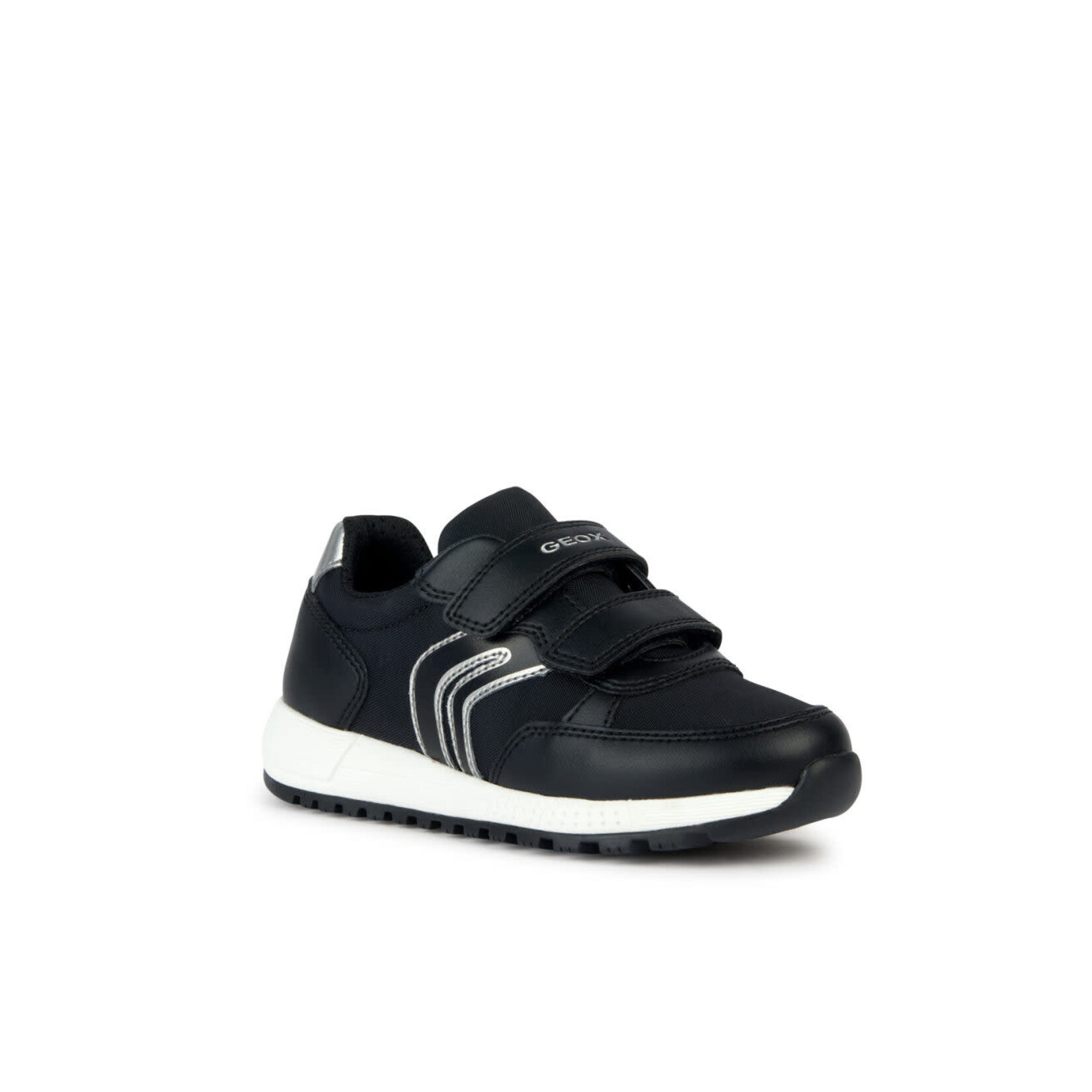 Geox GEOX - Chaussures de sport 'G. Alben - Cuir synth et textile' - Black/Dark Silver