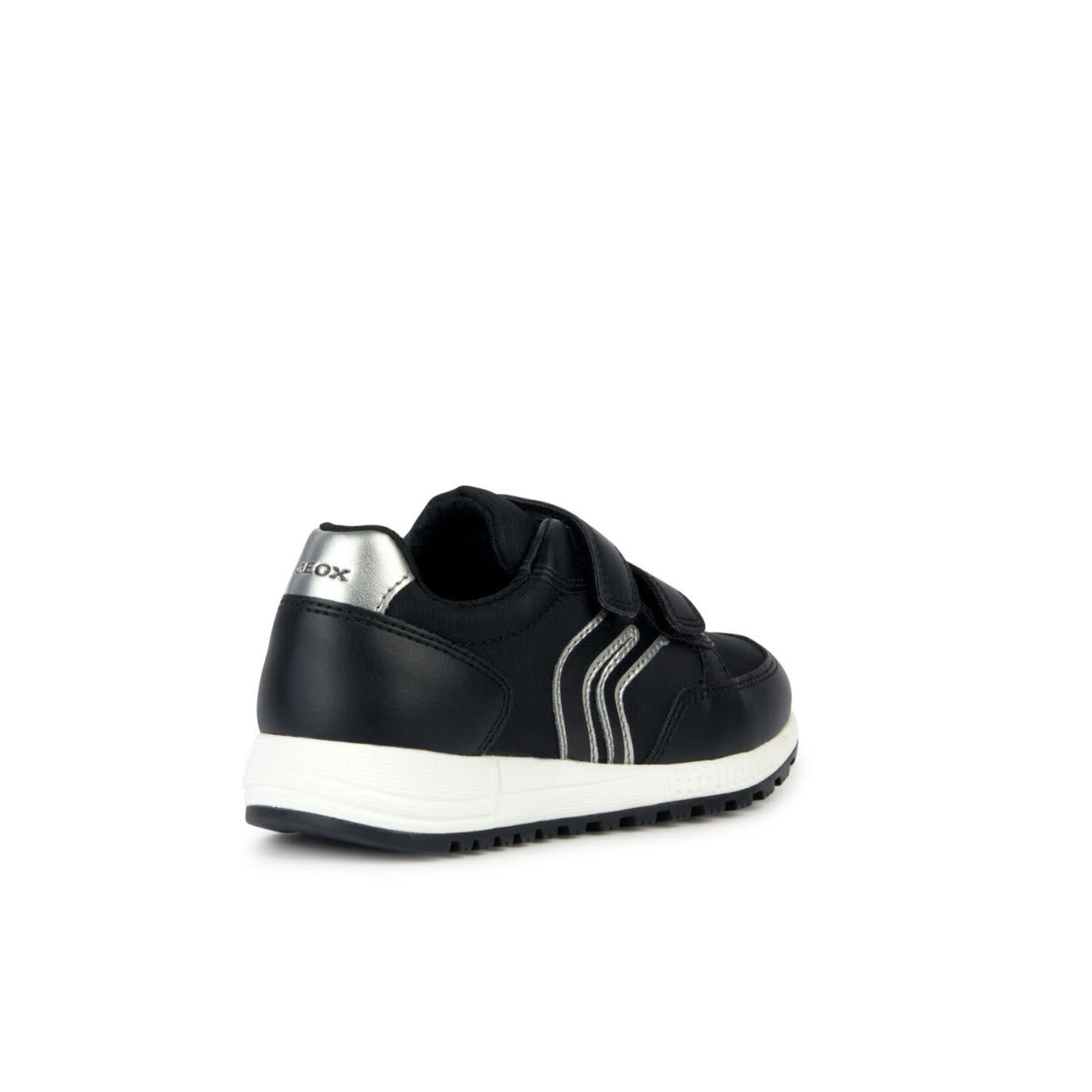 Geox GEOX - Chaussures de sport 'G. Alben - Cuir synth et textile' - Black/Dark Silver