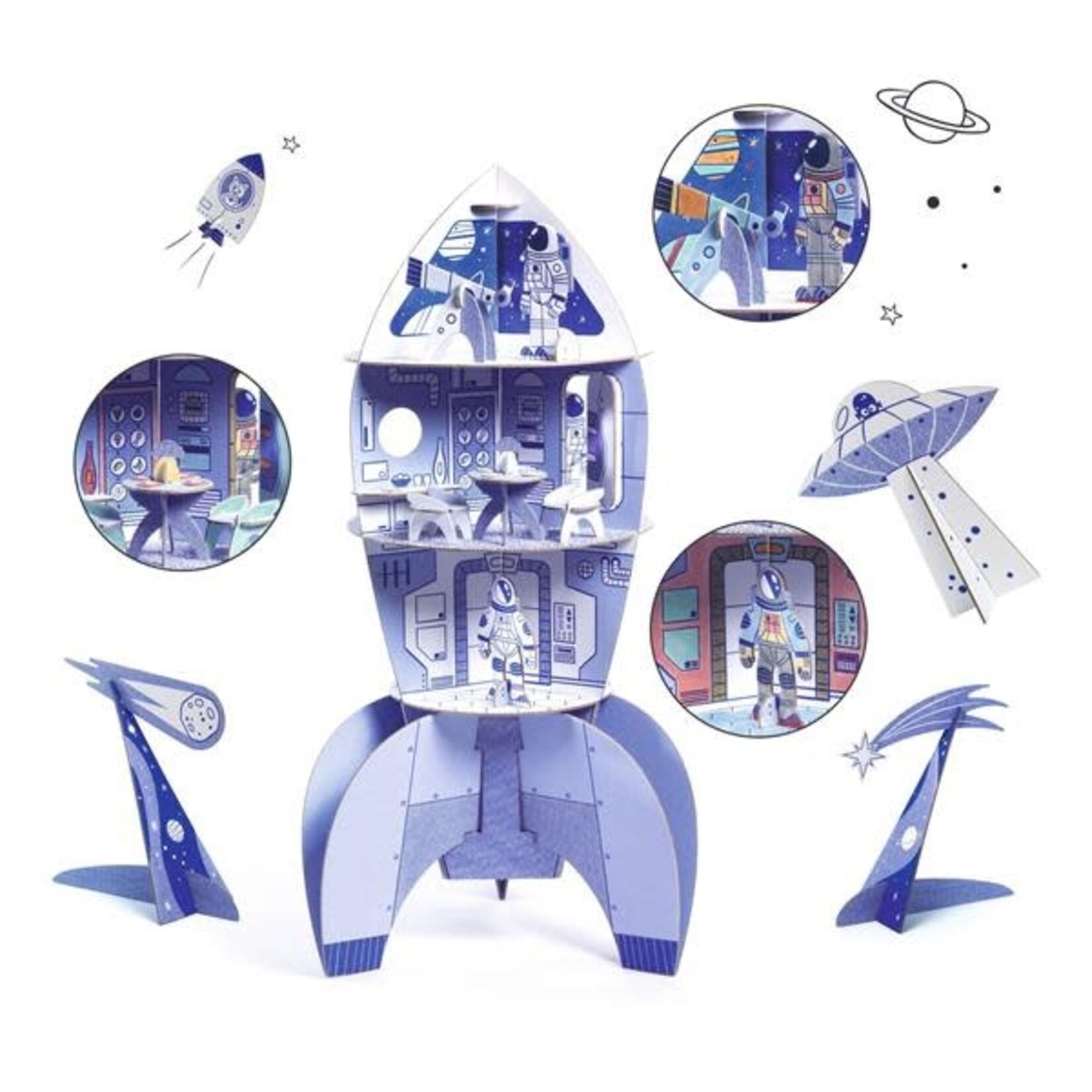 Djeco DJECO - Activité de bricolage 'Color Assemble Play' - Fusée spatiale