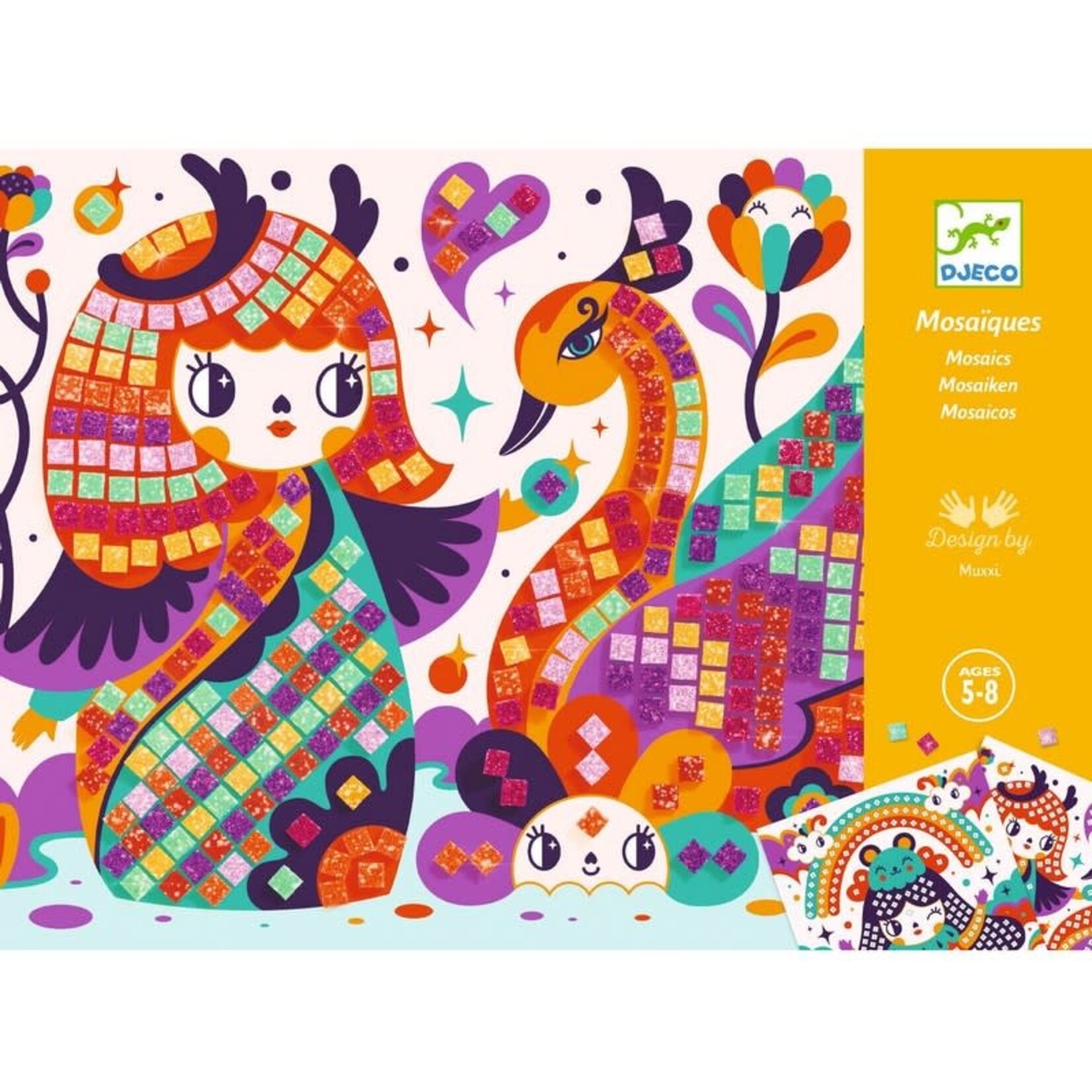 Djeco DJECO - Sticker mozaik activity 'Kokeshi'