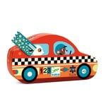 Djeco DJECO - 16-piece silhouette puzzle 'The racing car'