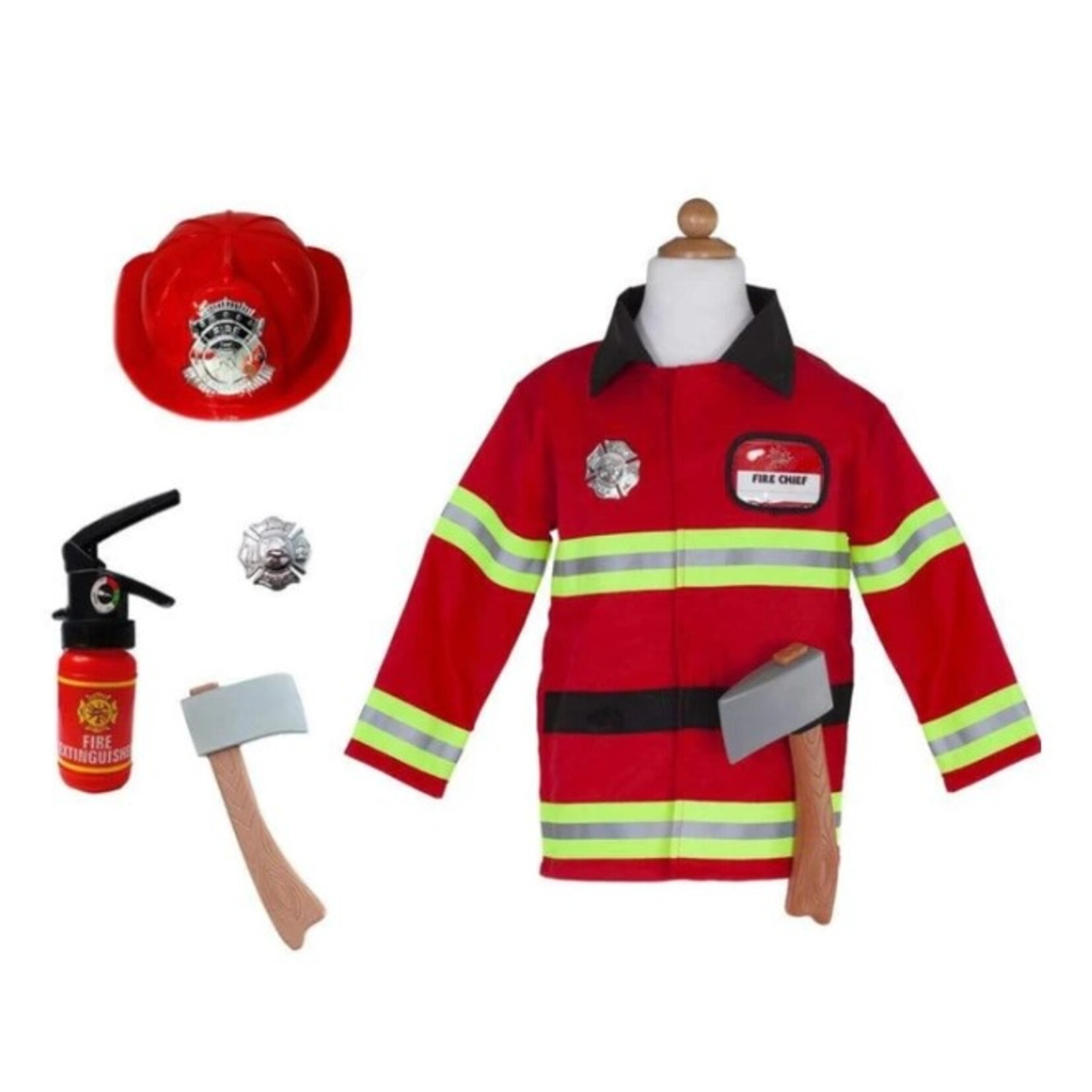 Great Pretenders GREAT PRETENDERS - Firefighter dress-up costume with 5 accessories