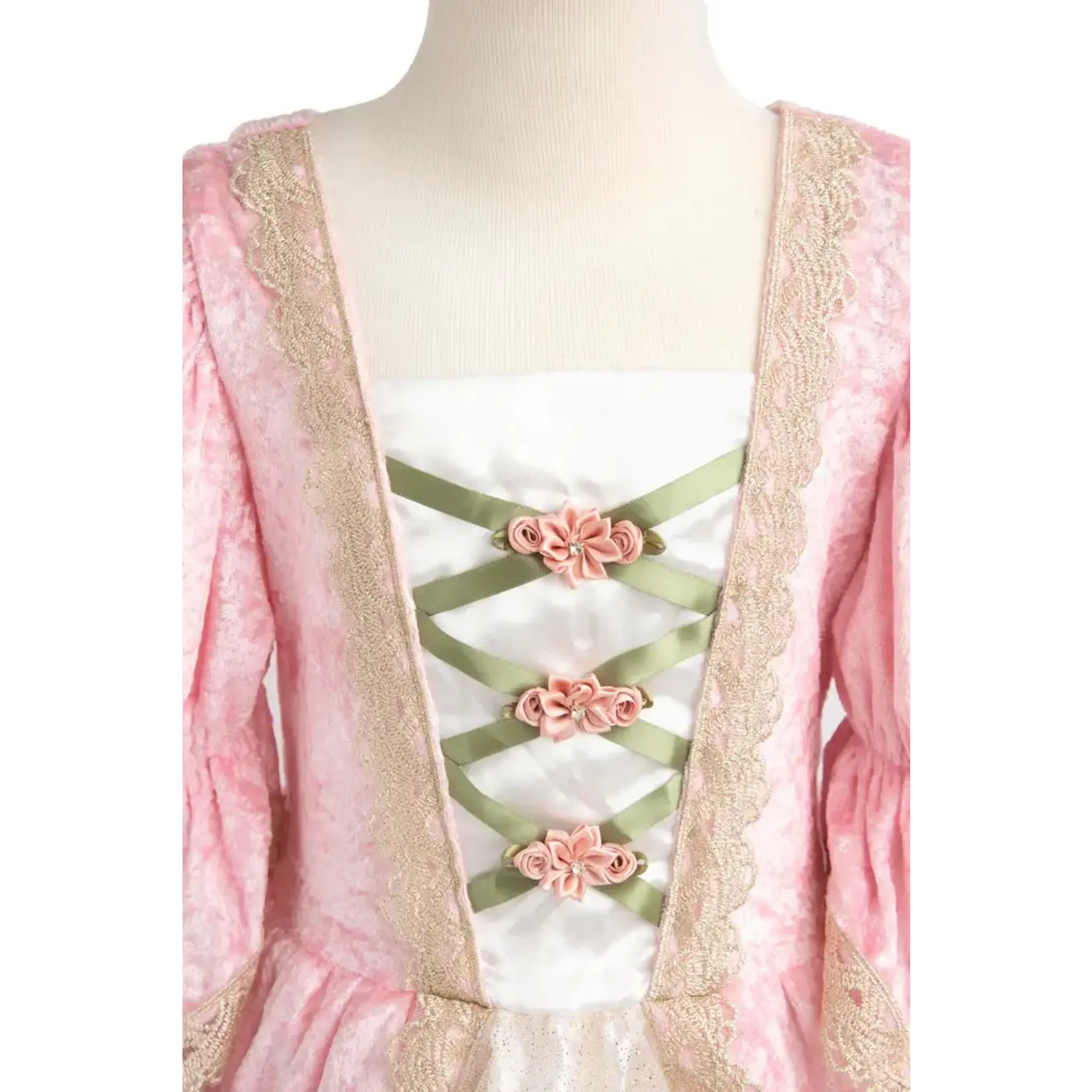Great Pretenders GREAT PRETENDERS - Robe de princesse rose en velours avec fleurs au devant