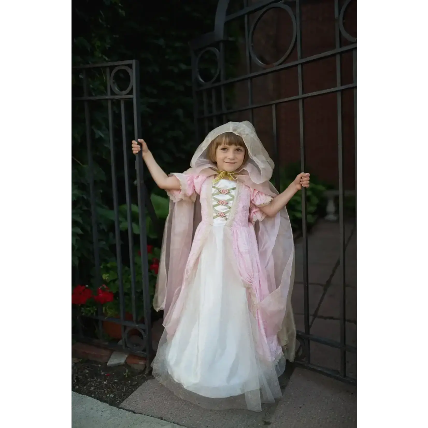 Great Pretenders GREAT PRETENDERS - Robe de princesse rose en velours avec fleurs au devant