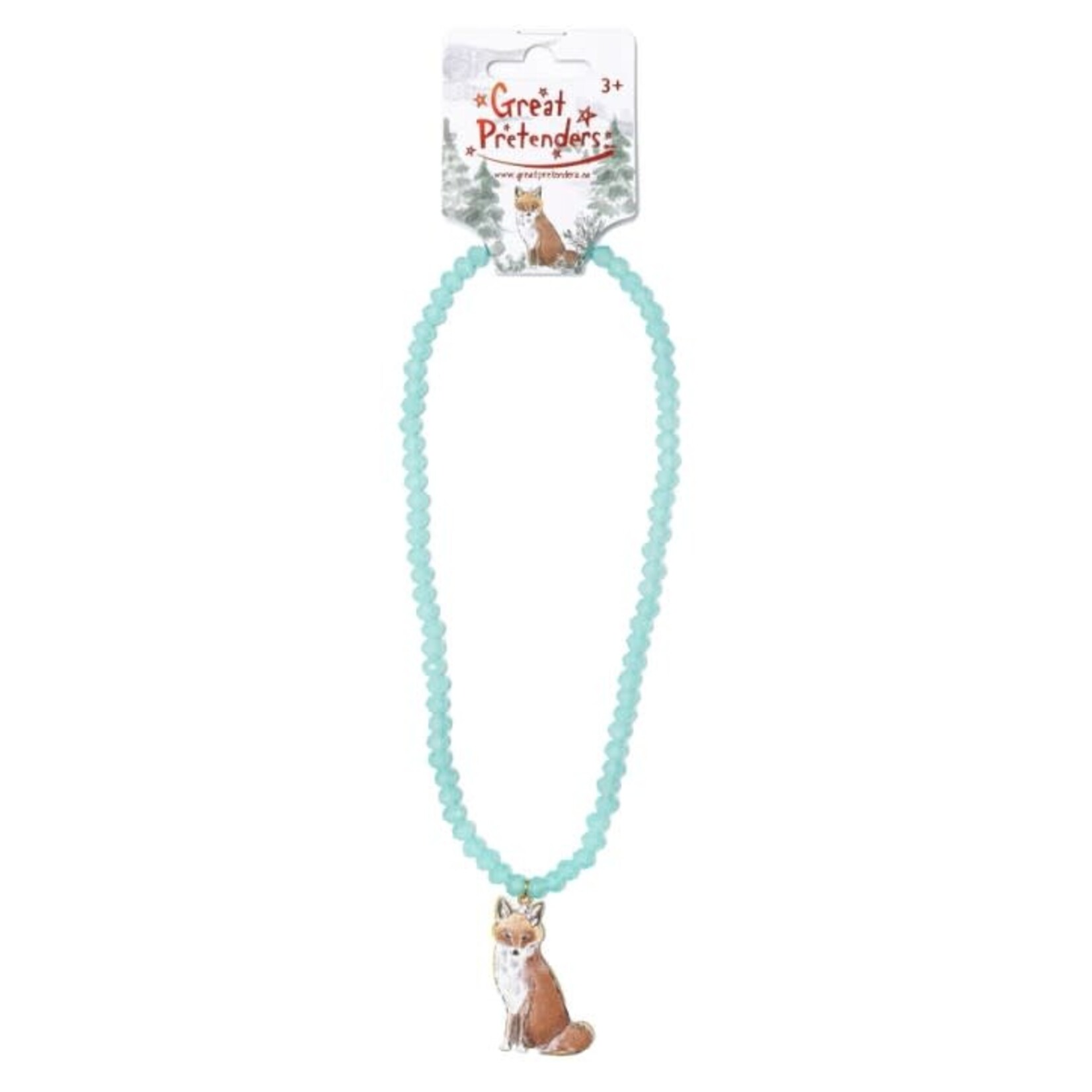 Great Pretenders GREAT PRETENDERS - Collier de perles turquoises avec pendentif de renard
