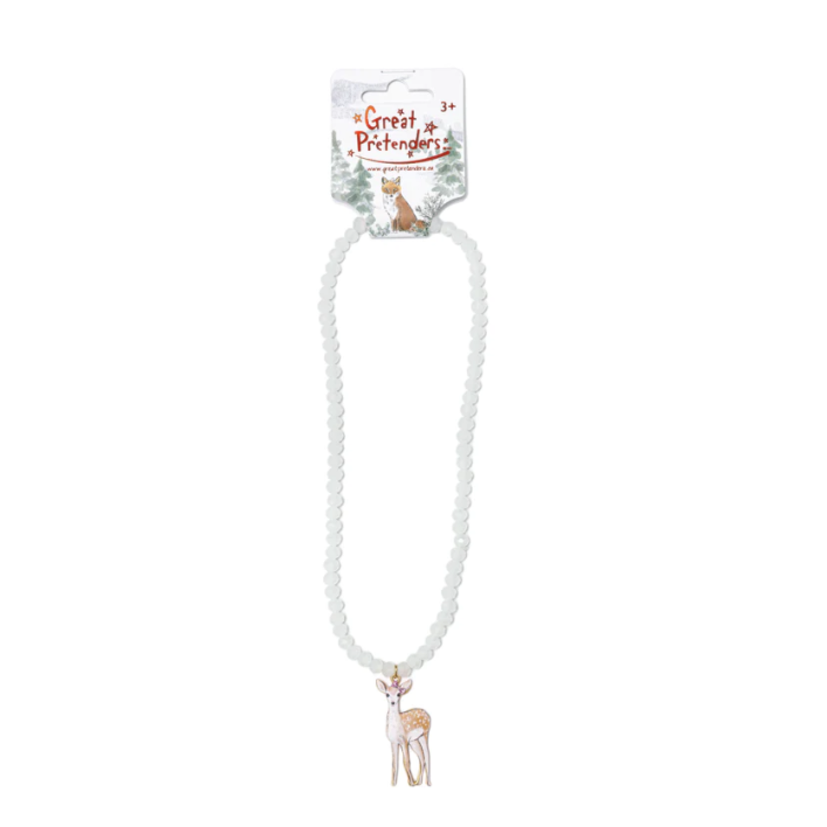 Great Pretenders GREAT PRETENDERS - Collier de perles blanches avec pendentif de faon