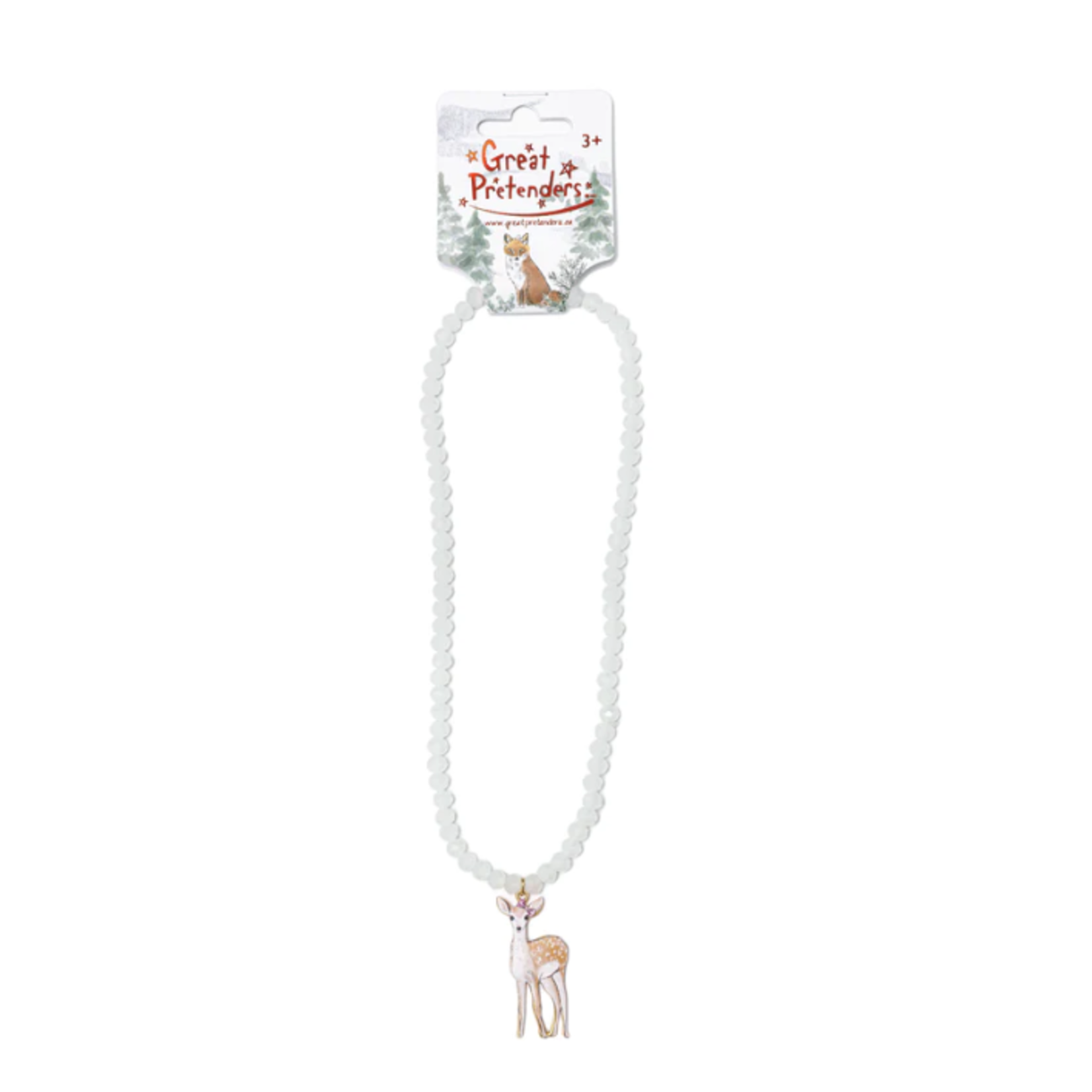 Great Pretenders GREAT PRETENDERS - White pearl necklace with fawn pendant