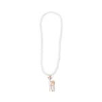 Great Pretenders GREAT PRETENDERS - White pearl necklace with fawn pendant