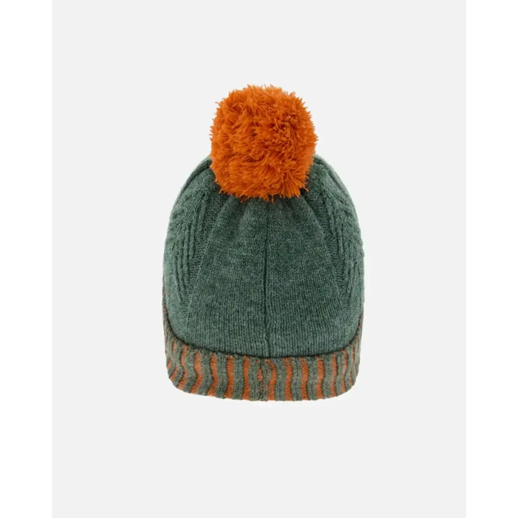 Deux par Deux DEUX PAR DEUX - Knit Hat Pine Green And Orange