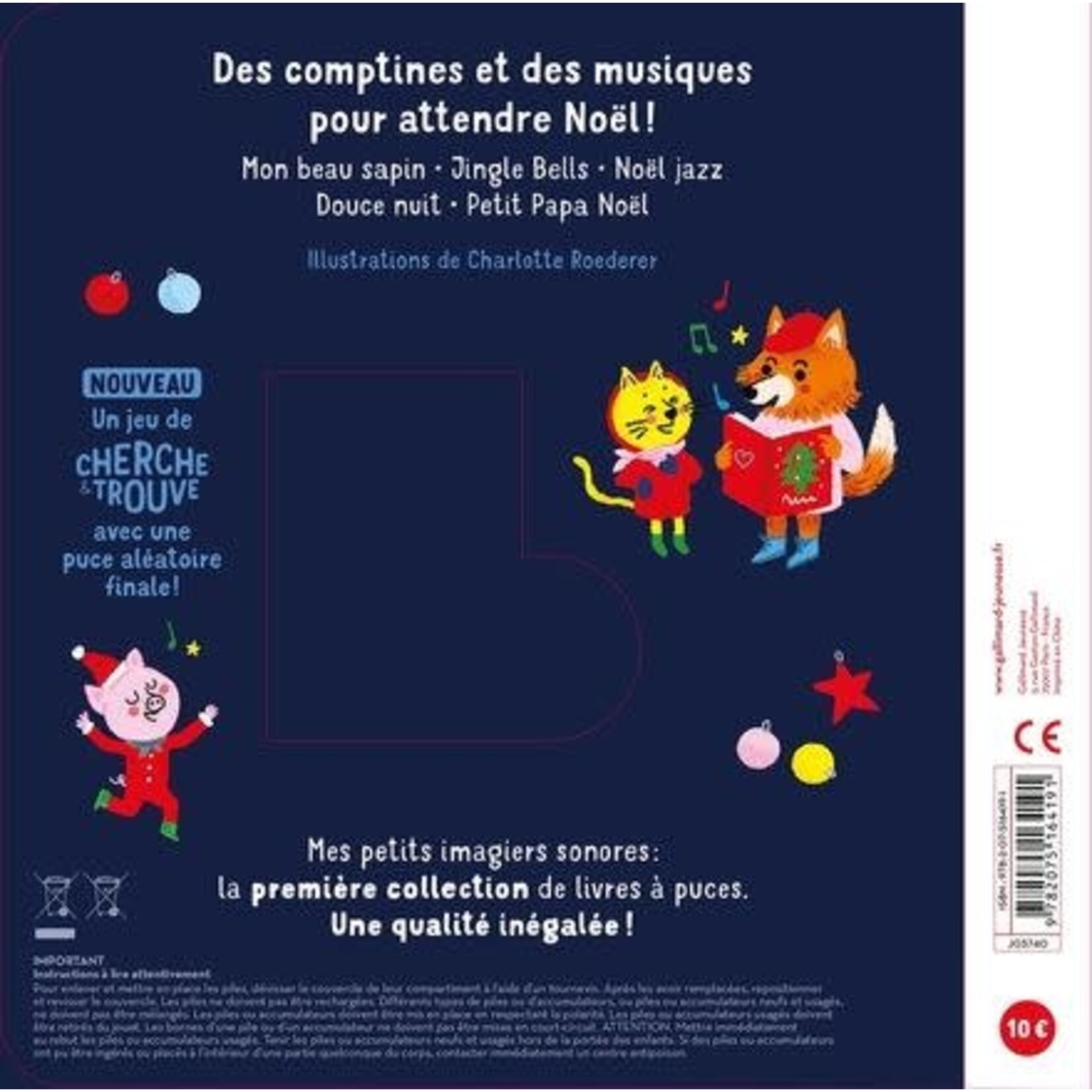 Gallimard Jeunesse (Éditions) GALLIMARD JEUNESSE - Mes imagiers sonores Joyeux Noël (Livre sonore avec cherche-et-trouve)