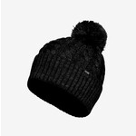 Kombi KOMBI - Merino wool pompom winter hat 'Braidy' black - Junior size