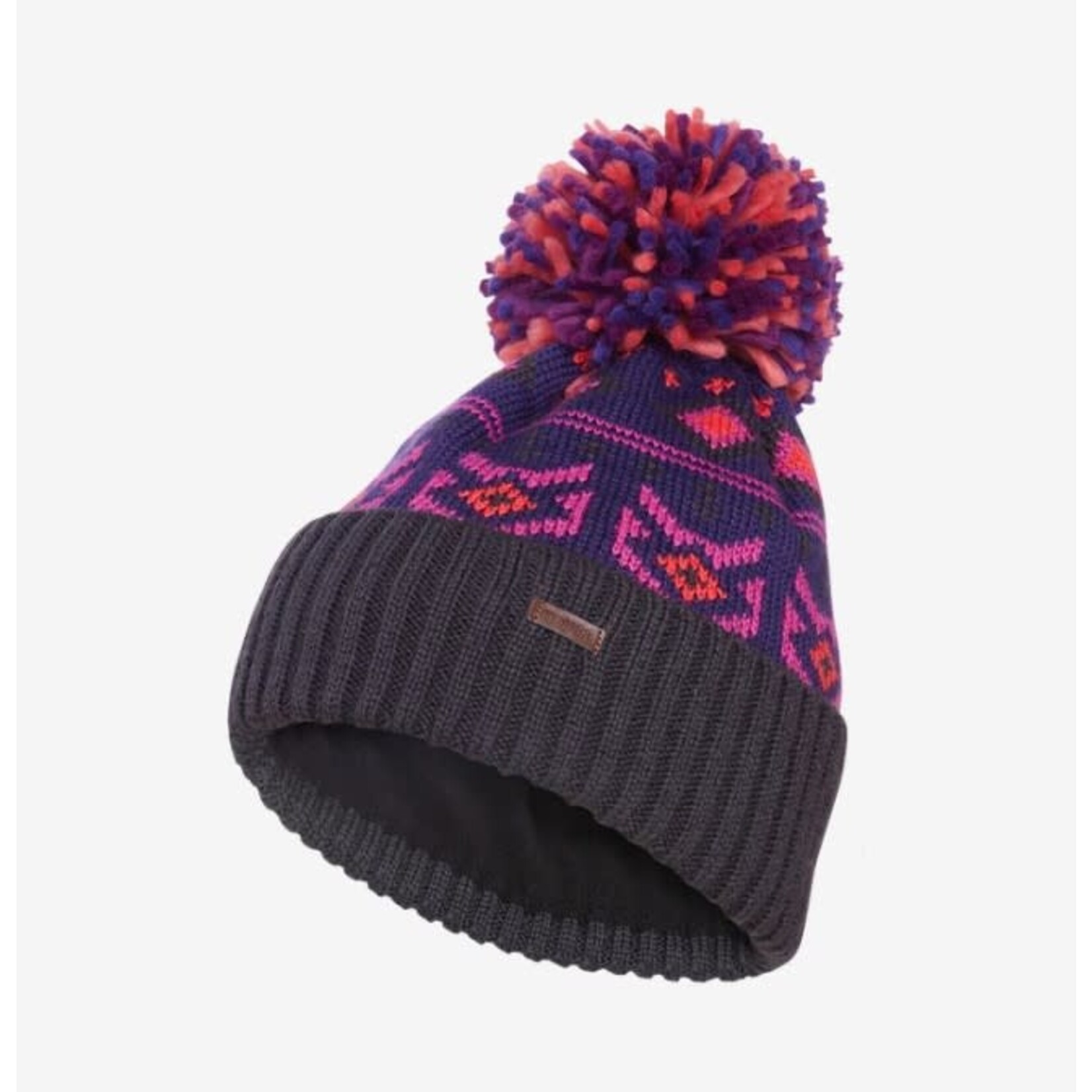 Kombi KOMBI - Tuque d'hiver en jacquard avec pompon - taille Junior - Chill violet indigo