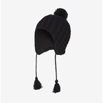 Kombi KOMBI - Tuque d'hiver péruvienne motif torsadé 'Twiny' noir - taille Enfant