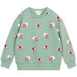 Miles the label MILES THE LABEL - Mint Green Long Sleeve Sweater With Santa Print