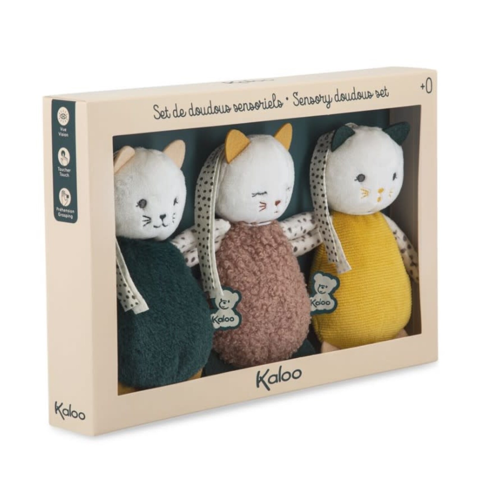Kaloo KALOO - Cuddly kitties sensory toy for baby (Set of 3)