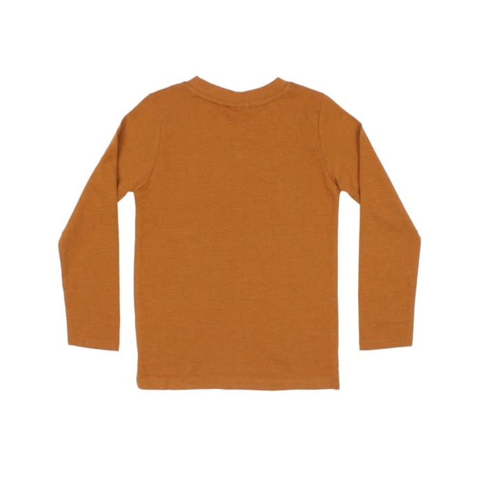 Northcoast NORTHCOAST - Long sleeve caramel-coloured t-shirt with North print 'Advendure is out there'