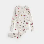 Petit Lem PETIT LEM - Ensemble pyjama crème à imprimé 'Atelier du Père Noël' (2 pcs.)