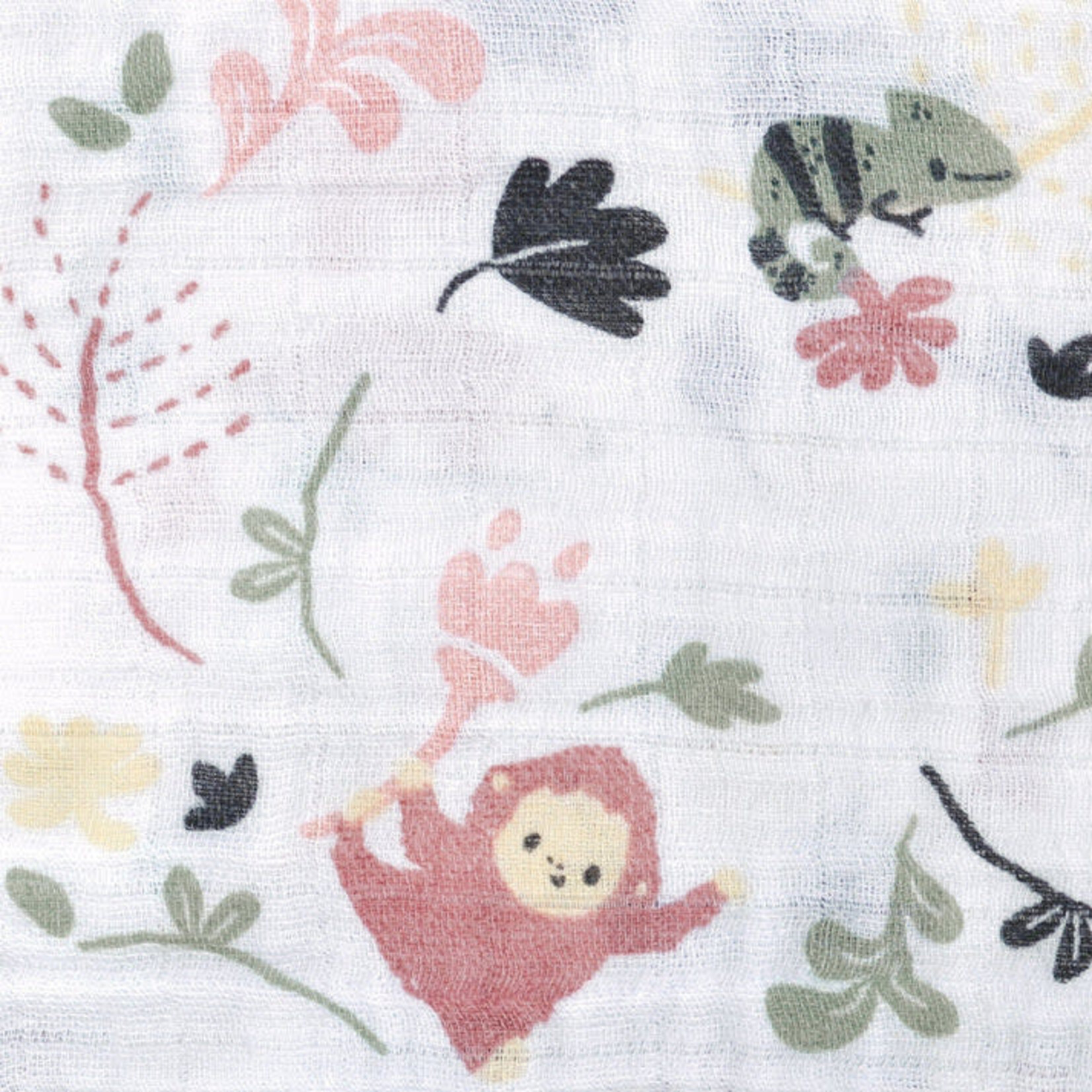 Perlimpinpin PERLIMPINPIN - Cotton muslin blanket 'Jungle lotus'