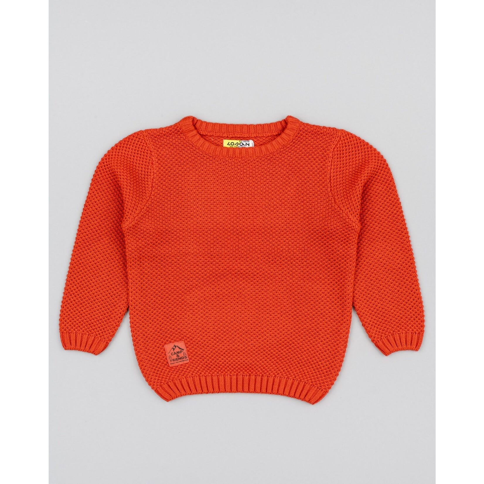 Losan LOSAN - Plain Dark Orange Knit Sweater 'Camp Friends'