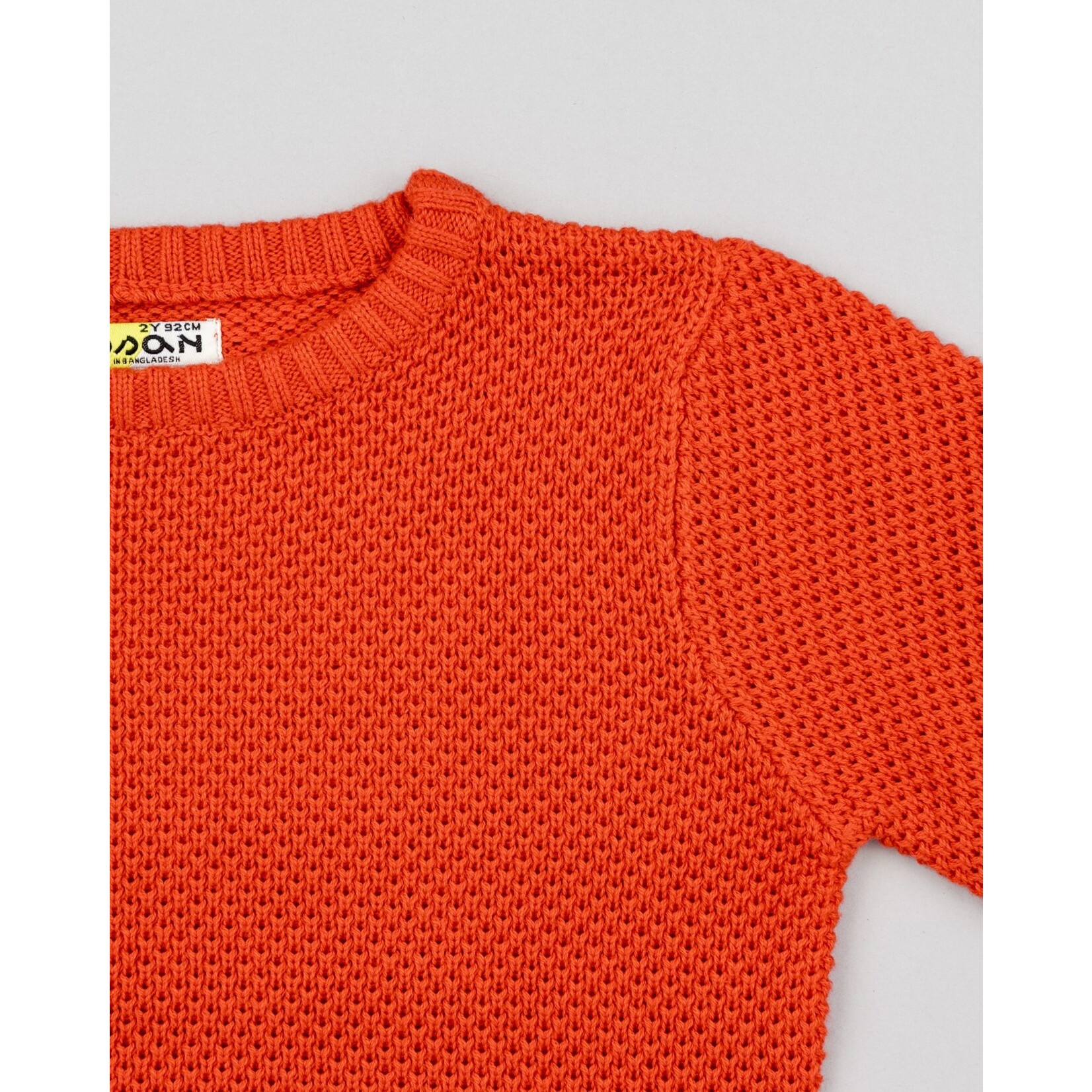Losan LOSAN - Plain Dark Orange Knit Sweater 'Camp Friends'