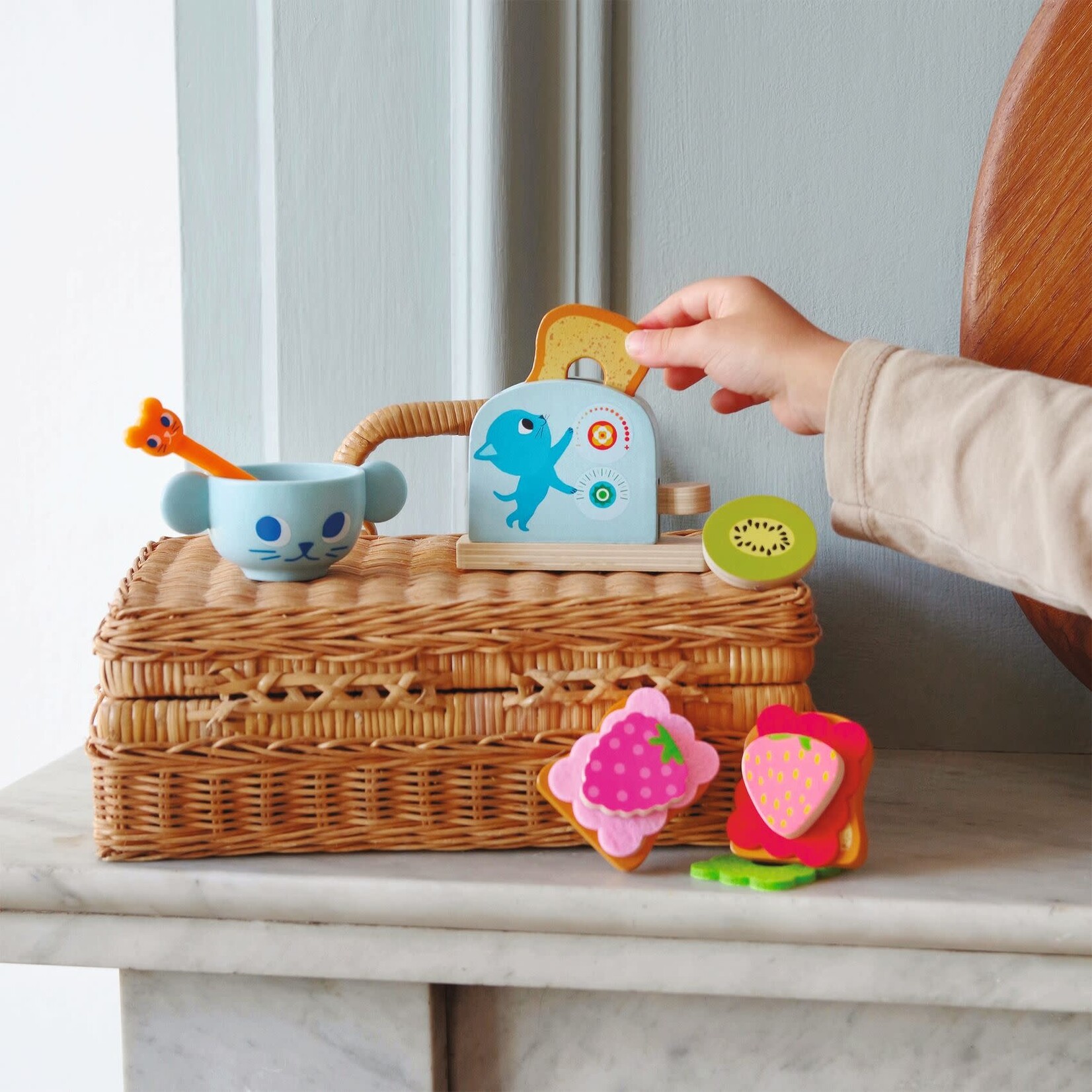 Djeco DJECO - Pretend Play Wooden Set 'Kitten's Breakfast'