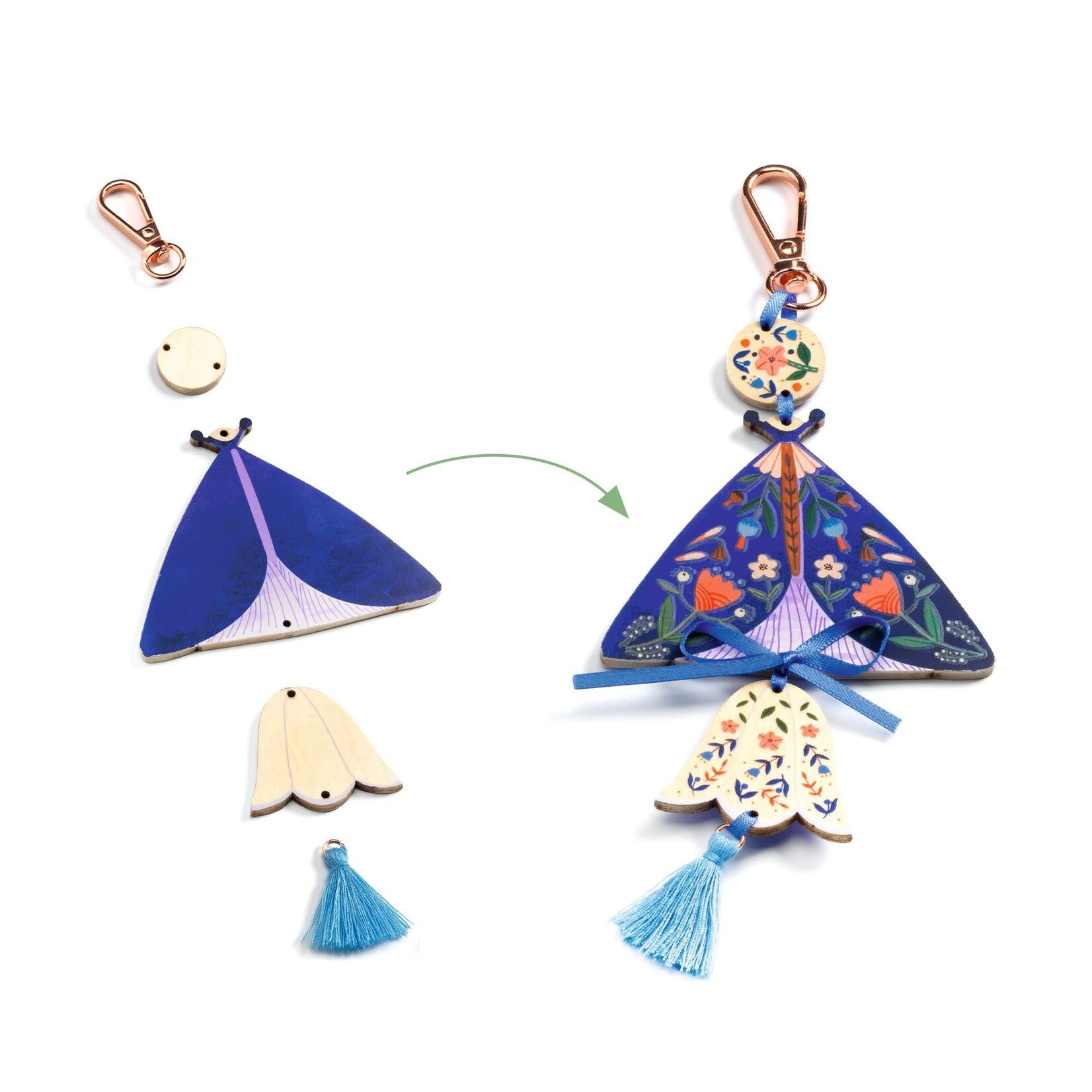 Djeco  DJECO - DIY Bag Jewelry/Key Ring to Create 'Butterflies'