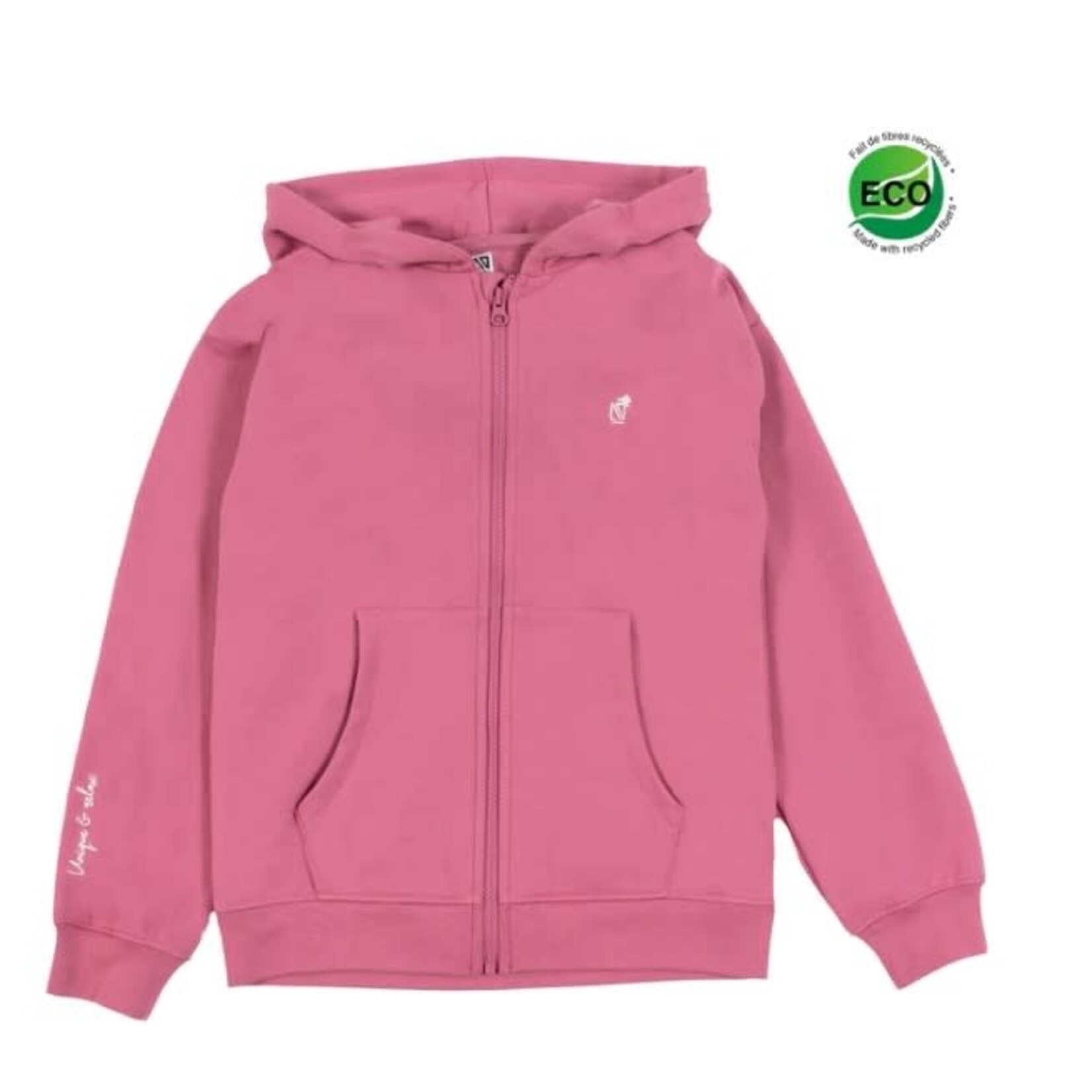 Nanö NANÖ - Plain Pink Zipped Hoodie 'Unique & Relax - Loungewear'