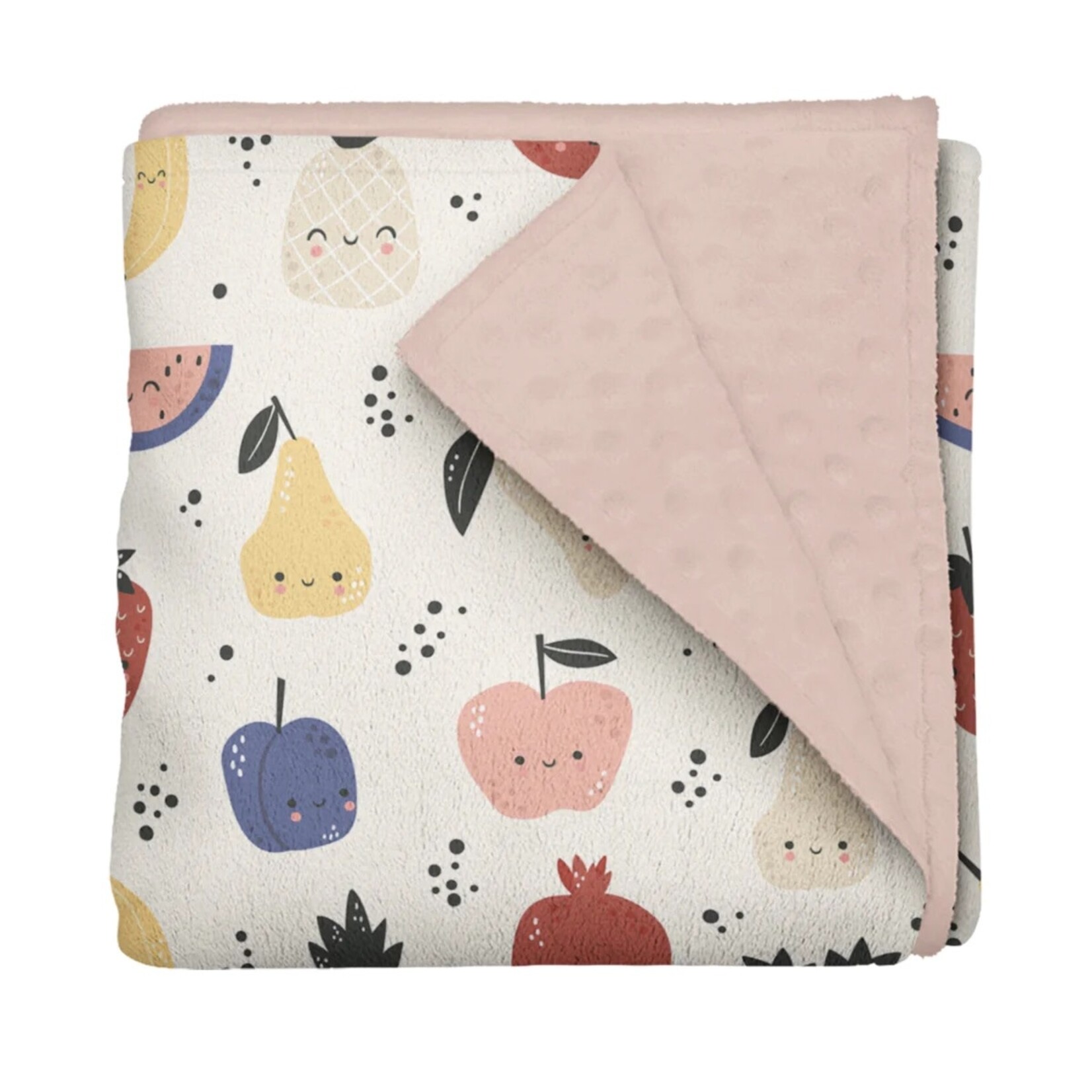 Olé Hop Olé Hop - Minky Baby Blanket - Crème de fruits (Fruit Cream)