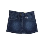 Losan LOSAN -  Blue denim skirt with orange and pink fruits on back pockets