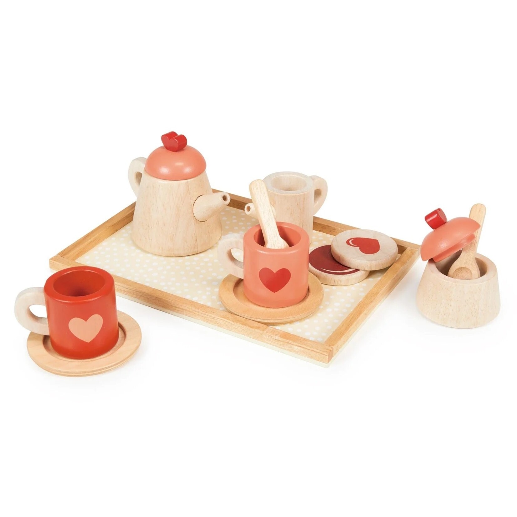 Mentari MENTARI -  Wooden Tea Time Set with Hearts