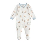 Petit Lem PETIT LEM - Pyjama bébé blanc avec motif intégral de lapins et accents bleus