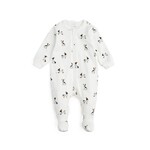 Petit Lem PETIT LEM - Pyjama de bébé blanc à imprimé de bulldogs français