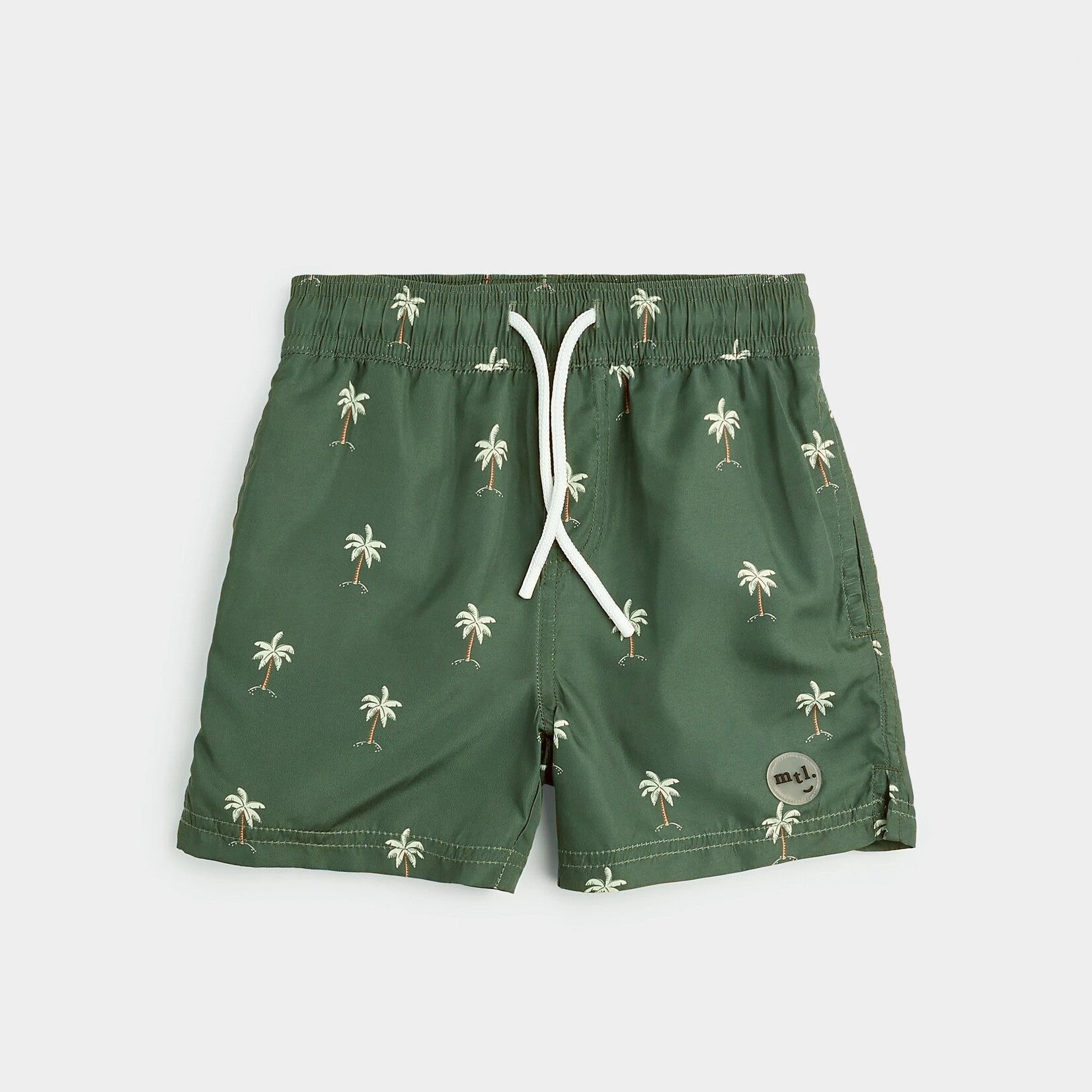 Miles the label MILES THE LABEL - Forest Green Boardshort with Palm Tree Print