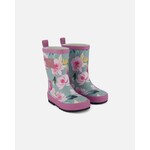 Deux par Deux DEUX PAR DEUX - Rain Boots with Watercolor Rose Print