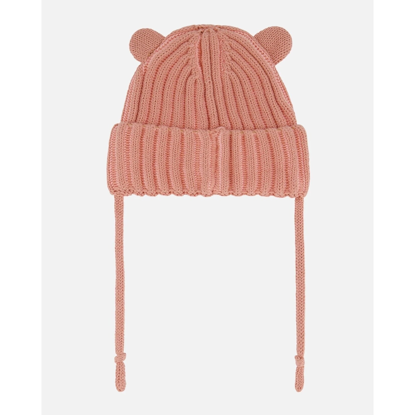 Deux par Deux DEUX PAR DEUX - Mid-Season Knitted Hat with Ears 'Ash Rose'