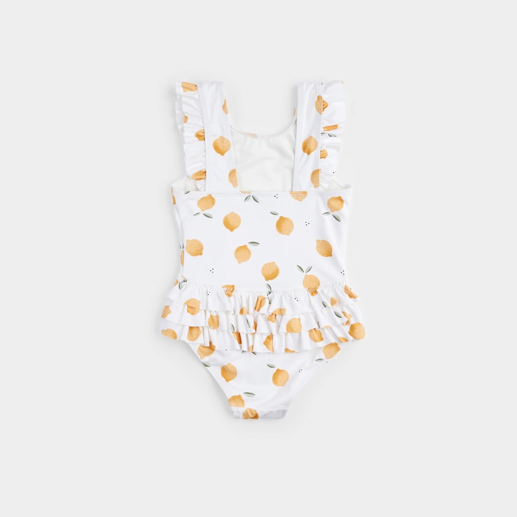 Petit Lem PETIT LEM - Off-White One-Piece Swimsuit with Lemon Print