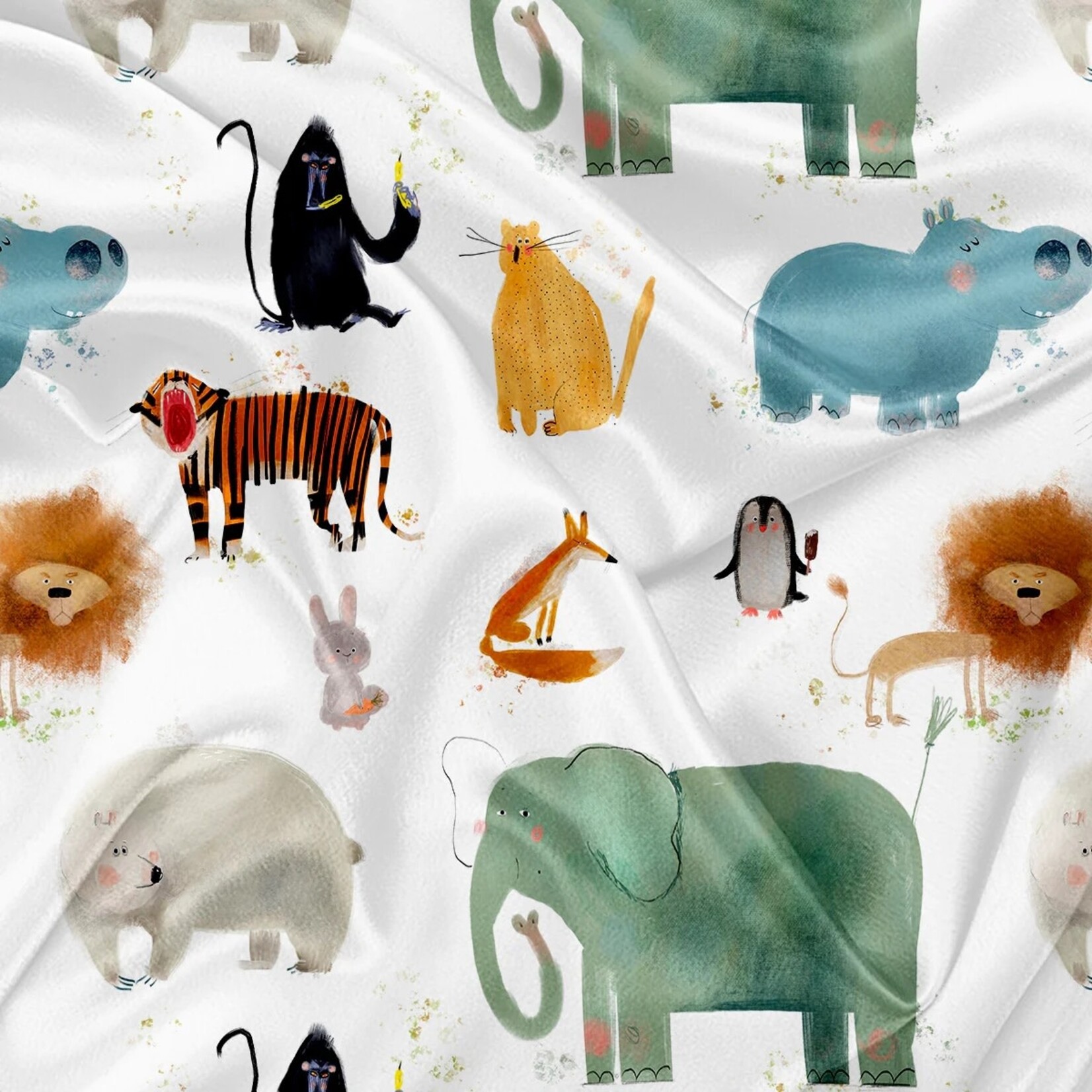 Olé Oops OOPS- Minky Baby Blanket- Silly Animals