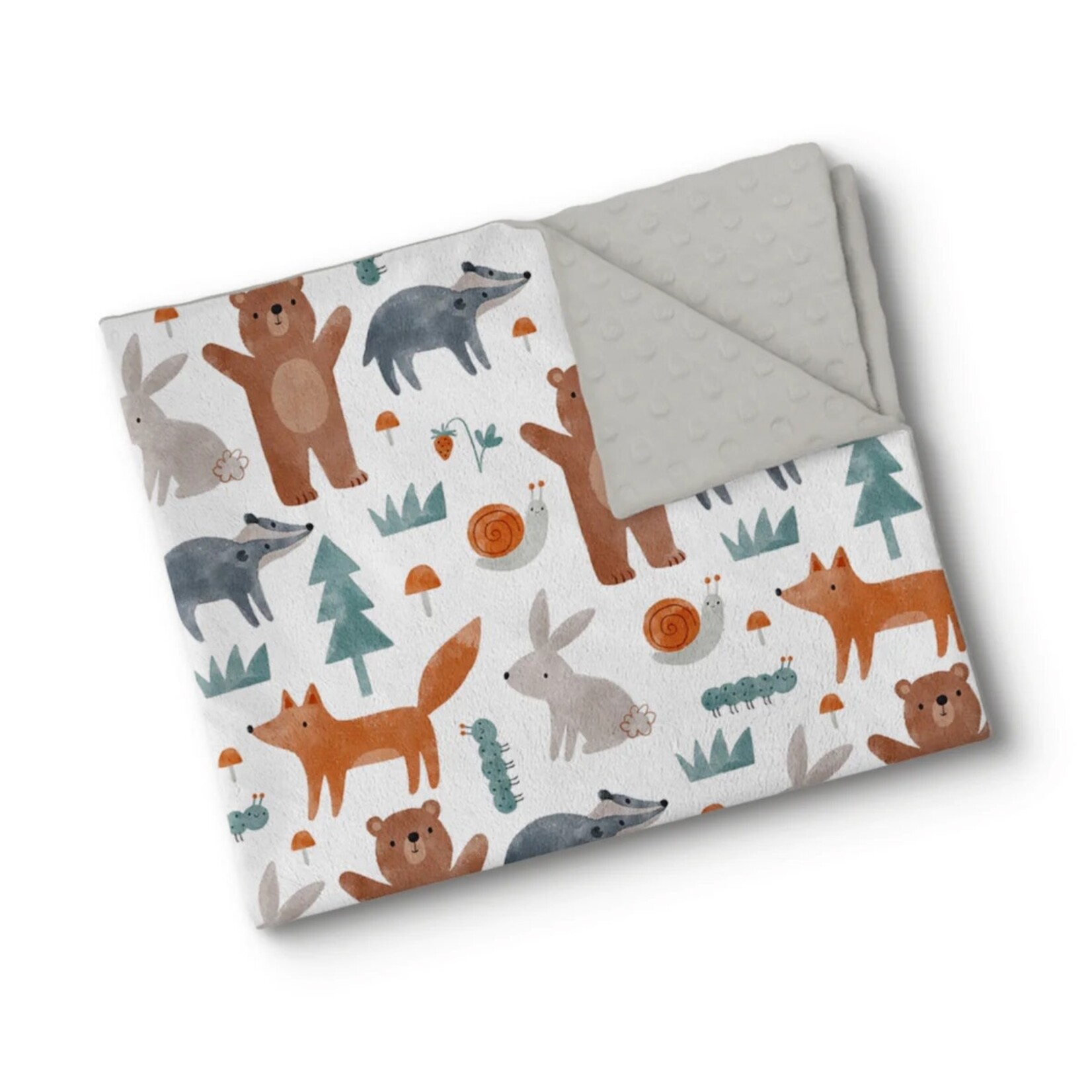 Oops OOPS - Minky Baby Blanket - Woodland Explorers