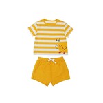 Mayoral MAYORAL - Two-piece Set - Yellow Striped T-Shirt with Duckling Pocket and Yellow Shorts