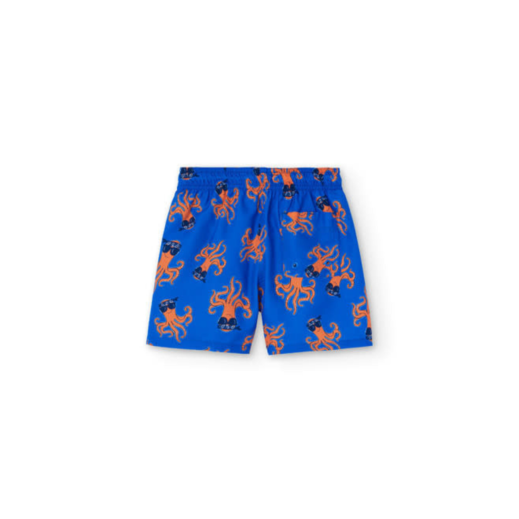 Boboli BOBOLI- Royal blue swim shorts with orange octopus print