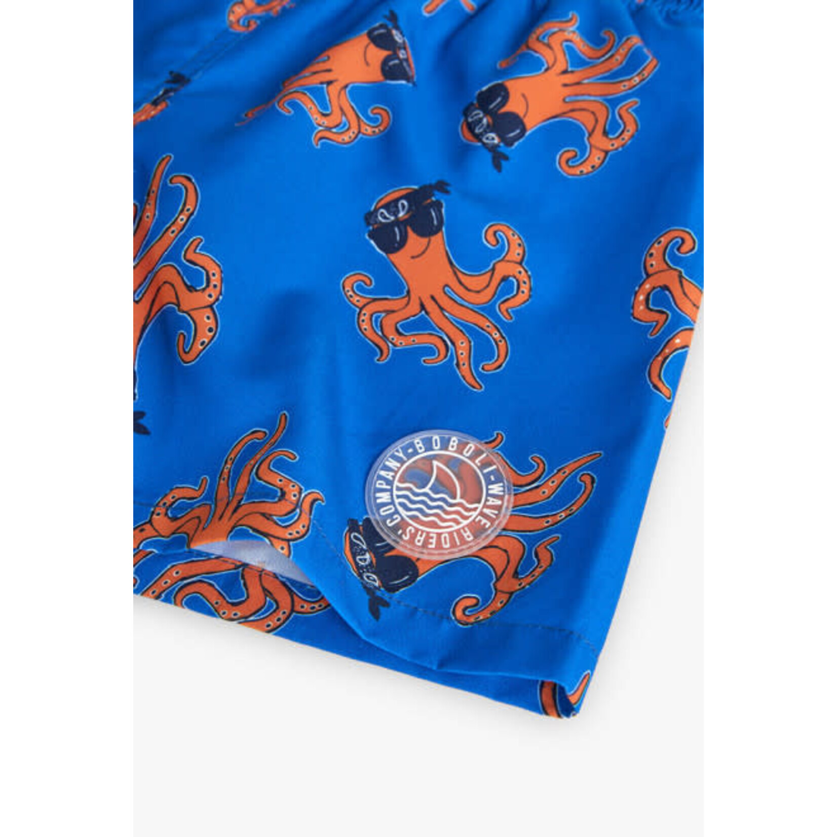 Boboli BOBOLI- Royal blue swim shorts with orange octopus print