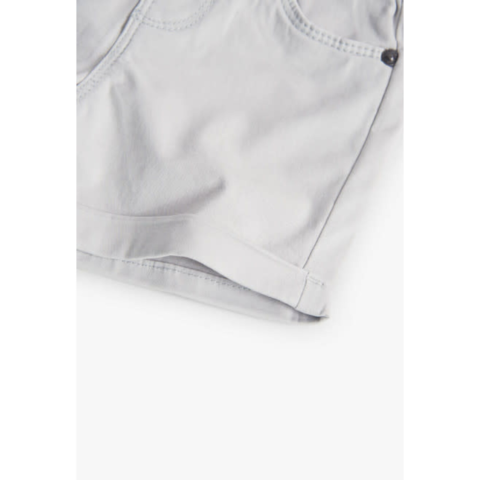 Boboli BOBOLI - Light grey canvas shorts with drawstring