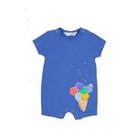 Mayoral MAYORAL - Royal blue romper with ice cream print