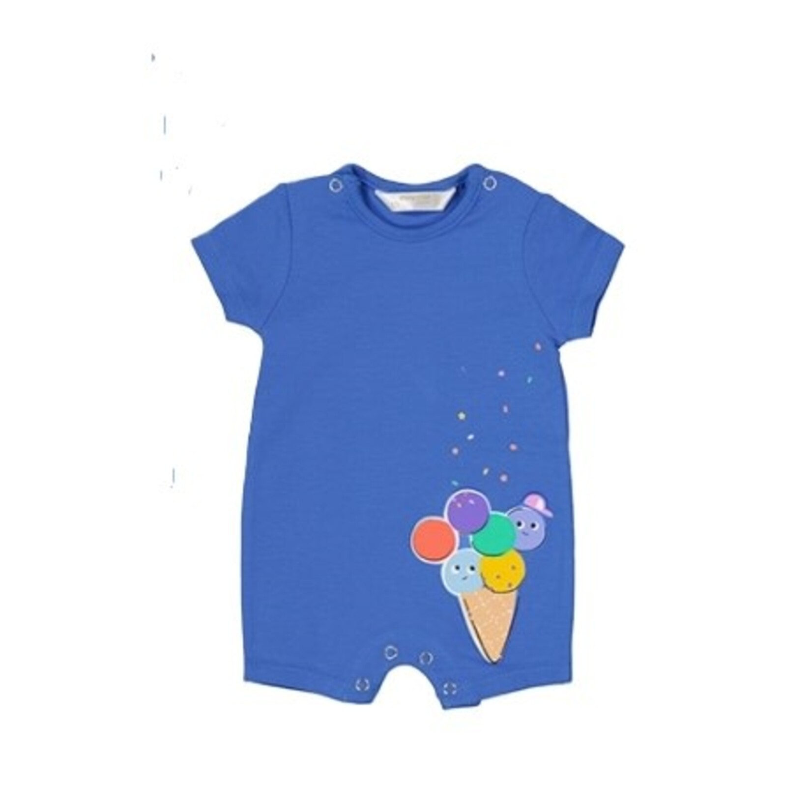 Mayoral MAYORAL - Royal blue romper with ice cream print