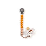 Bulle BULLE - Wood & silicone pacifier clip (stainless steel clip) - Dijon